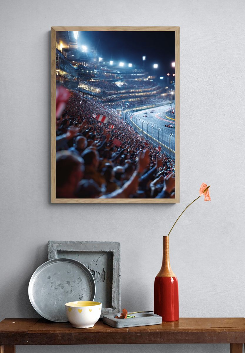 Formula 1 Night Race Poster. — room view 3