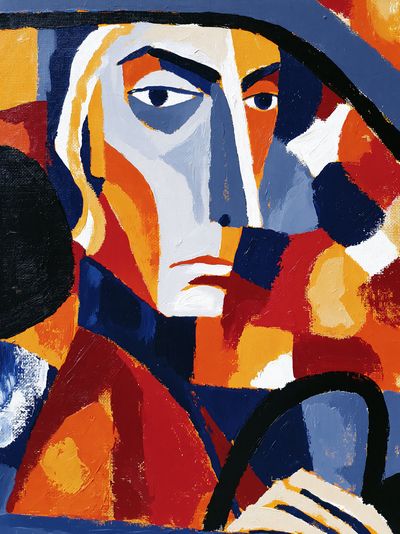 Abstract Face Cubist Poster. poster