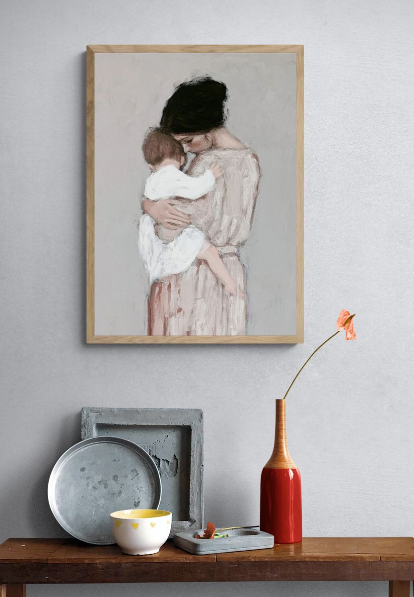 Mother and Child Fine-Art Poster. — room view 3