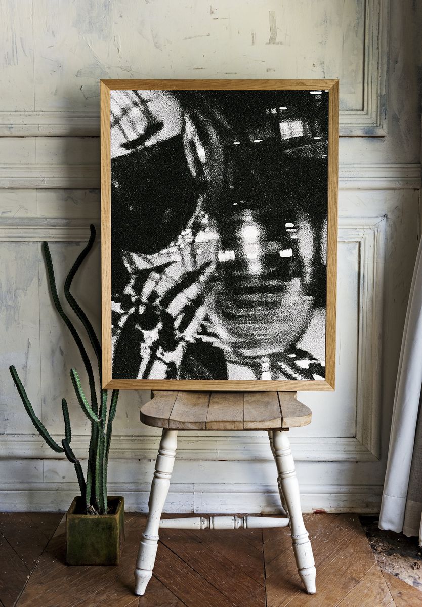 Abstract Face Collage Poster. — room view 1