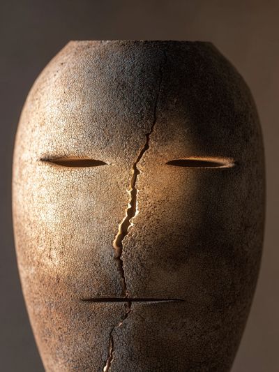 Cracked Face Sculpture