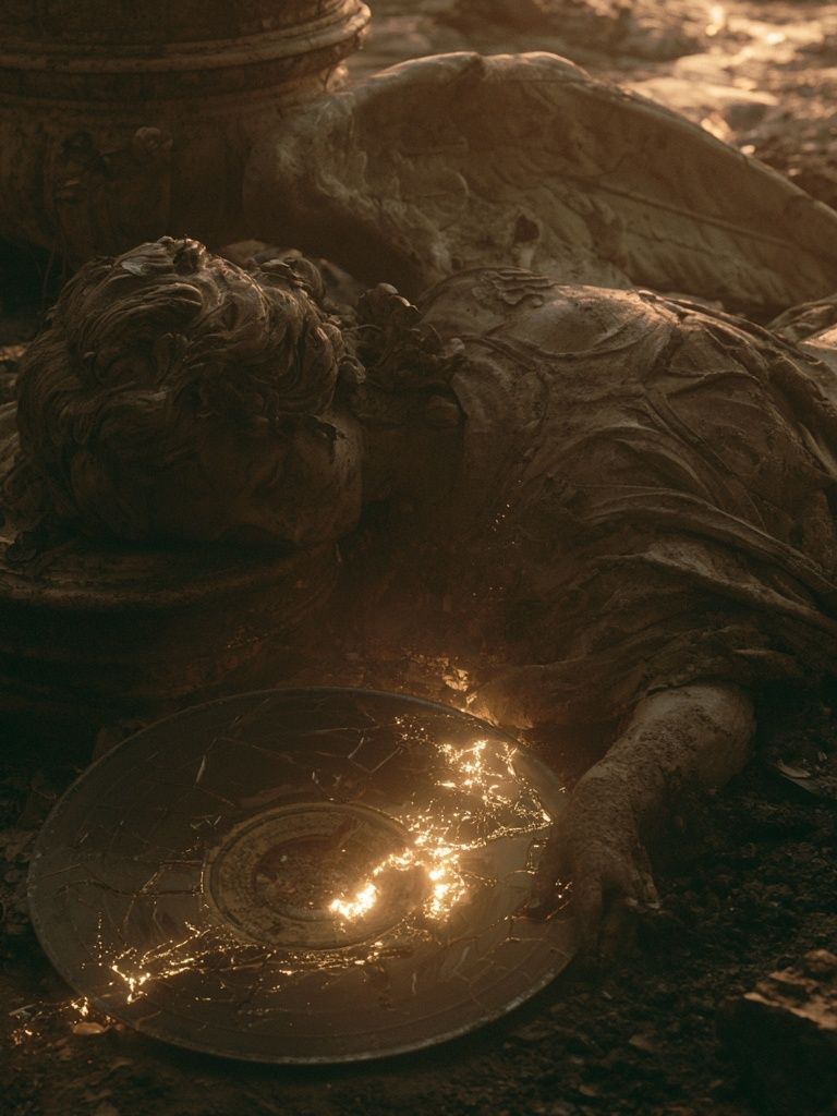 Fallen Angel Sculpture Poster. poster detail