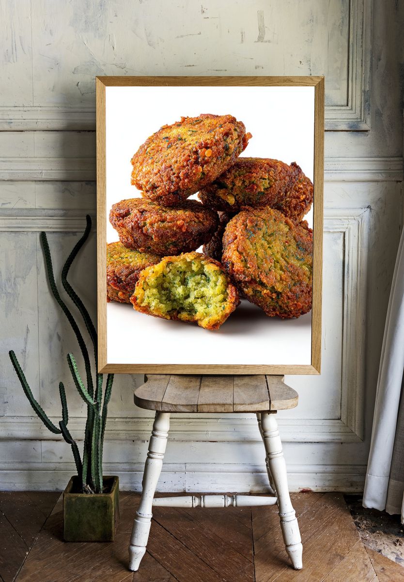 Falafel Stack Food-Drink Poster. room preview