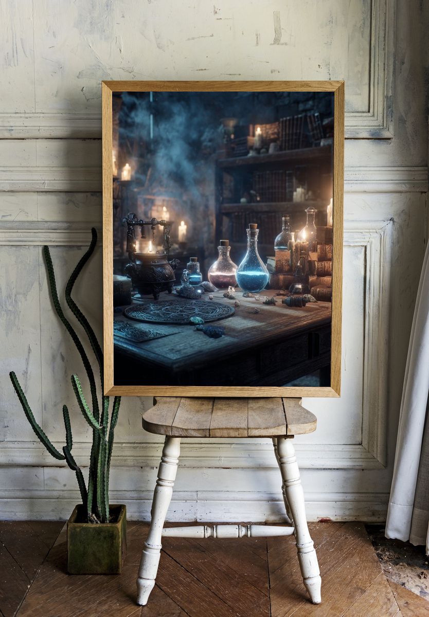 Mystical Alchemy Lab — Fine Art Print room preview