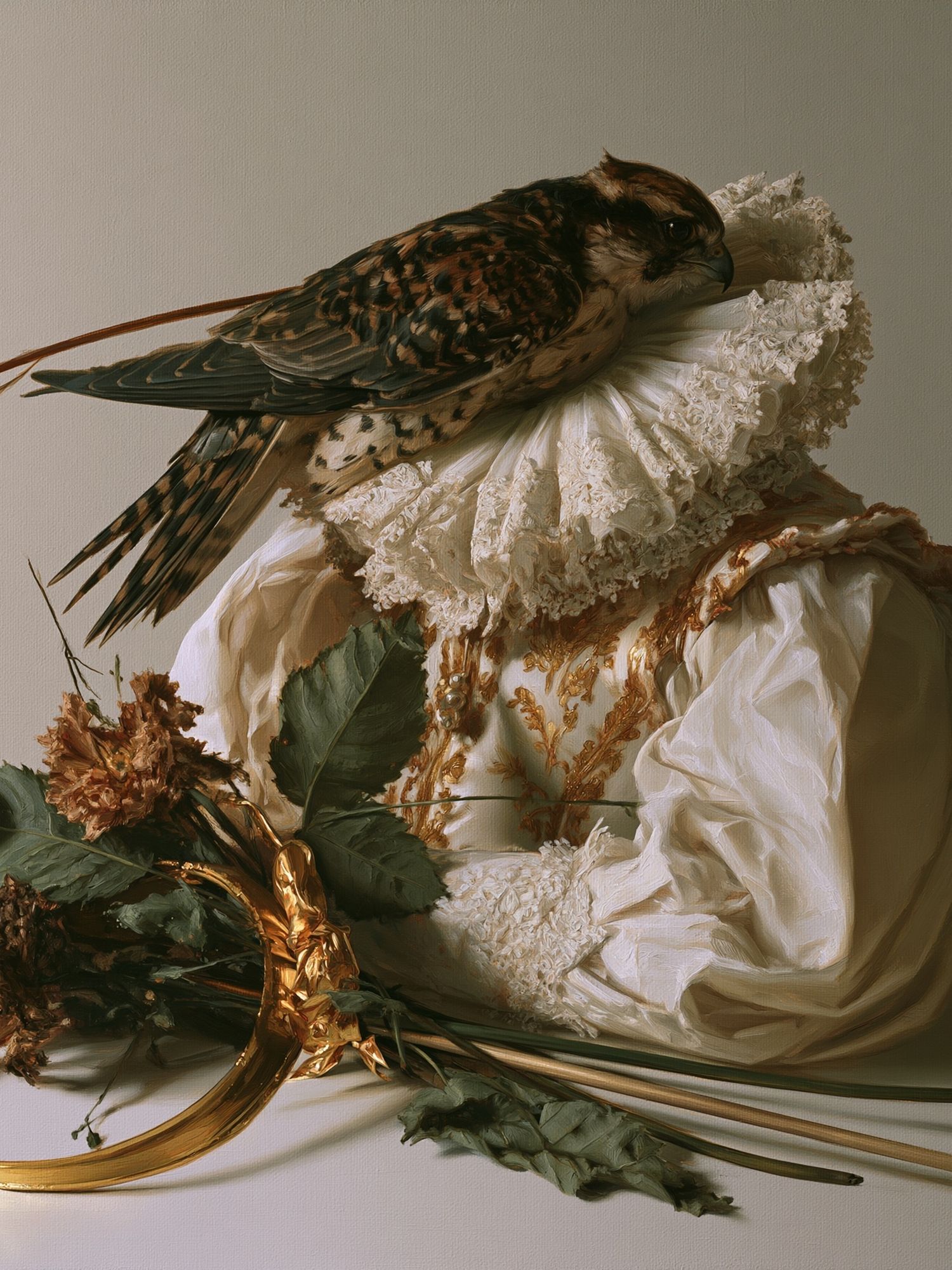 Still Life Falcon Portrait Print. poster — fine-art art
