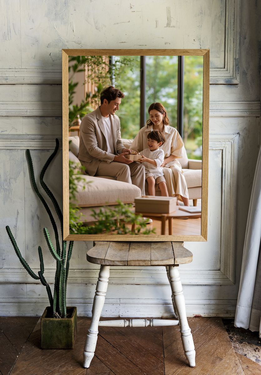 Family Gift Exchange Photography Poster. — room view 1