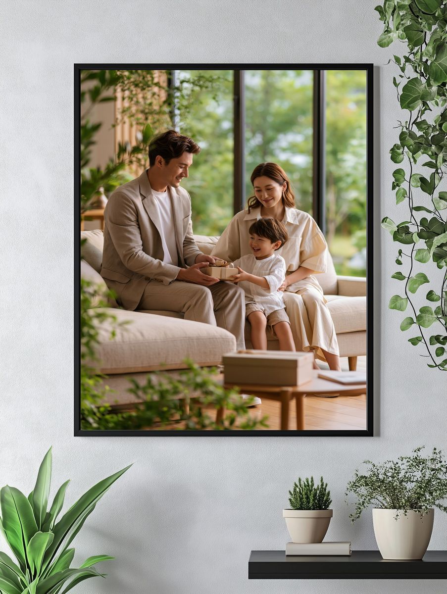 Family Gift Exchange Photography Poster. — room view 4