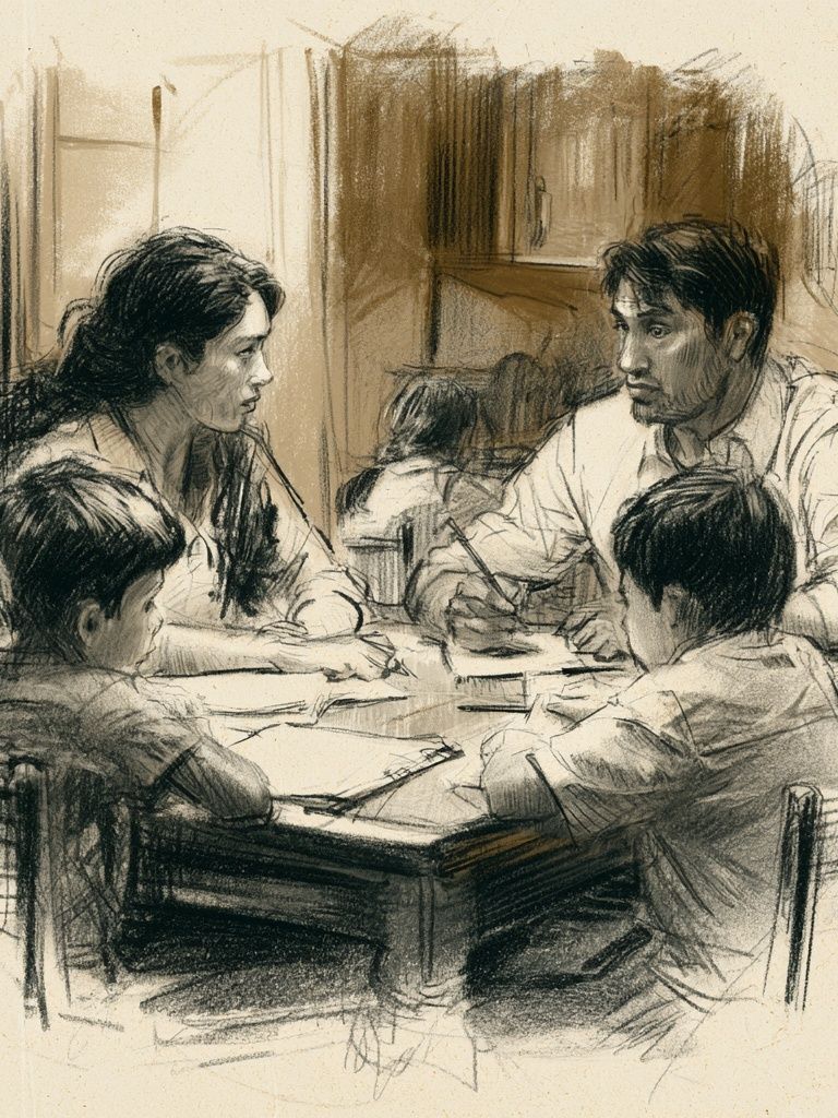 Family Dinner Sketch Poster. poster — fine-art art