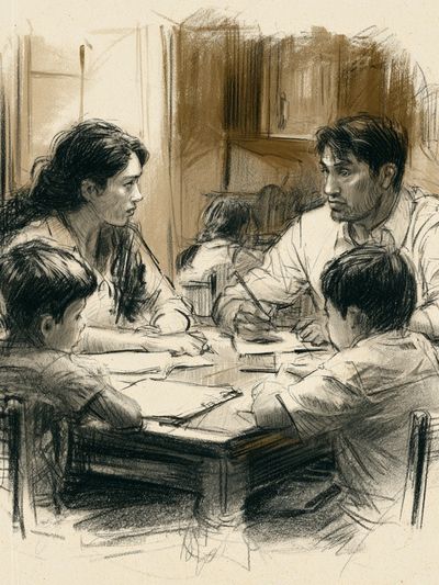 Family Dinner Sketch Poster.