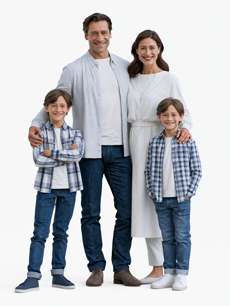 Smiling Family Portrait Photography Poster. poster — photography art