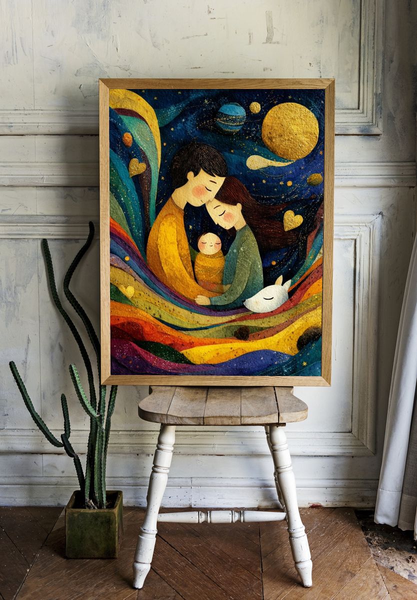 Family Love — Illustration Print room preview