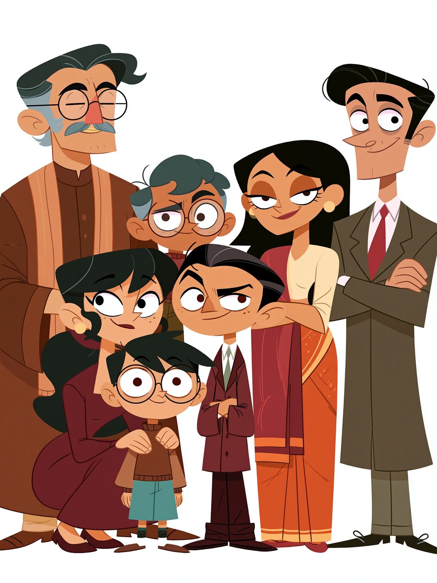 Family Portrait Illustration Poster. poster detail