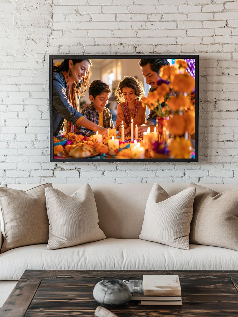 Family Day of the Dead Celebration Poster. — room view 1