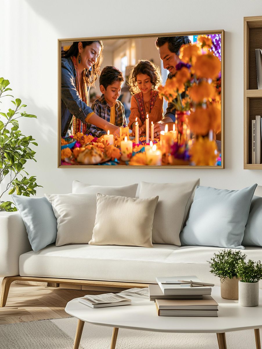 Family Day of the Dead Celebration Poster. — room view 2