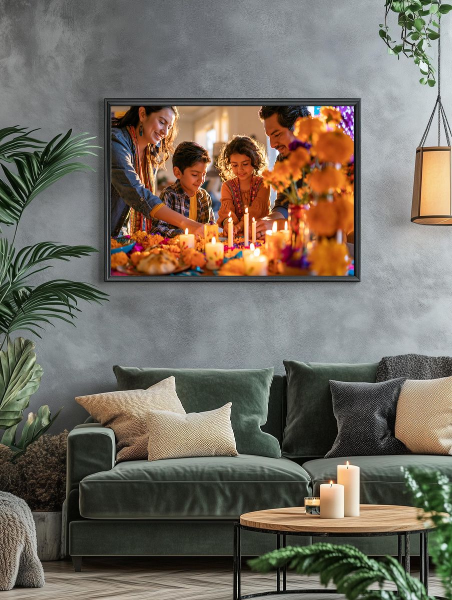 Family Day of the Dead Celebration Poster. — room view 4