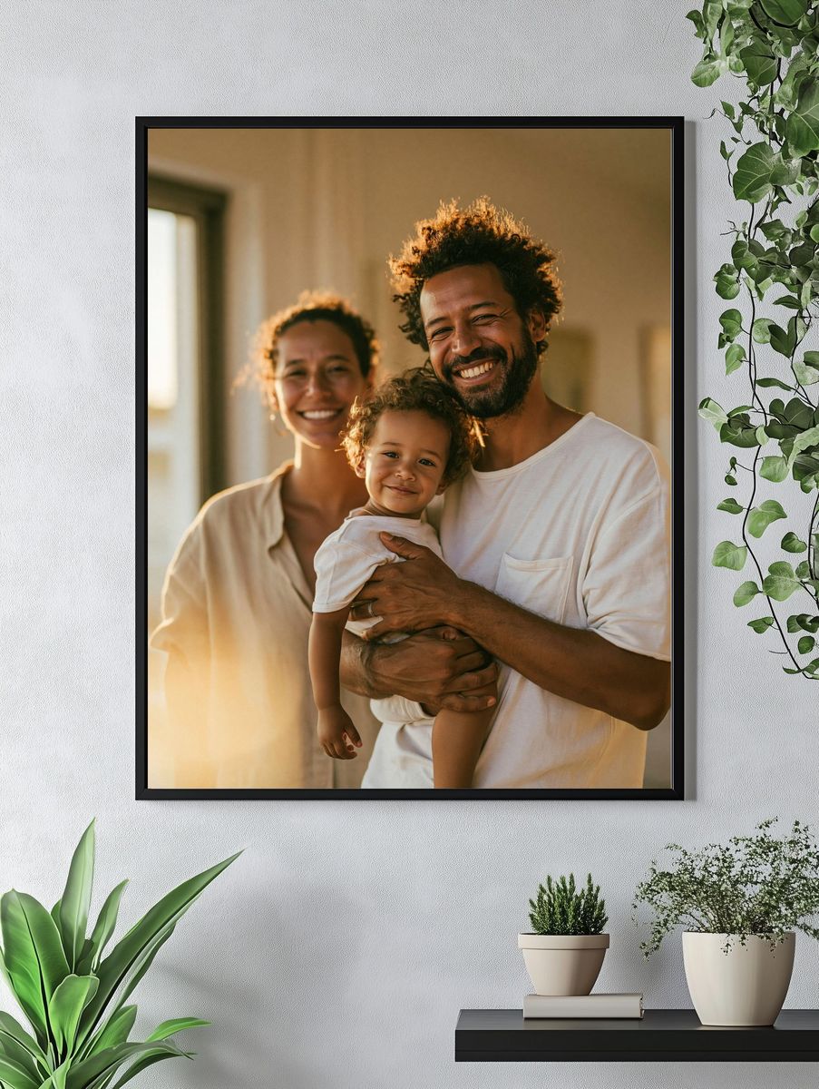 Happy Family Portrait Photography Poster. — room view 4