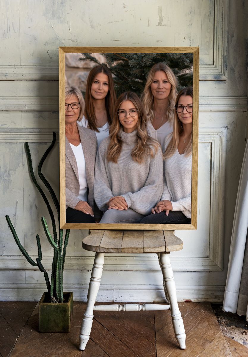 Family Portrait Photography Poster. — room view 1