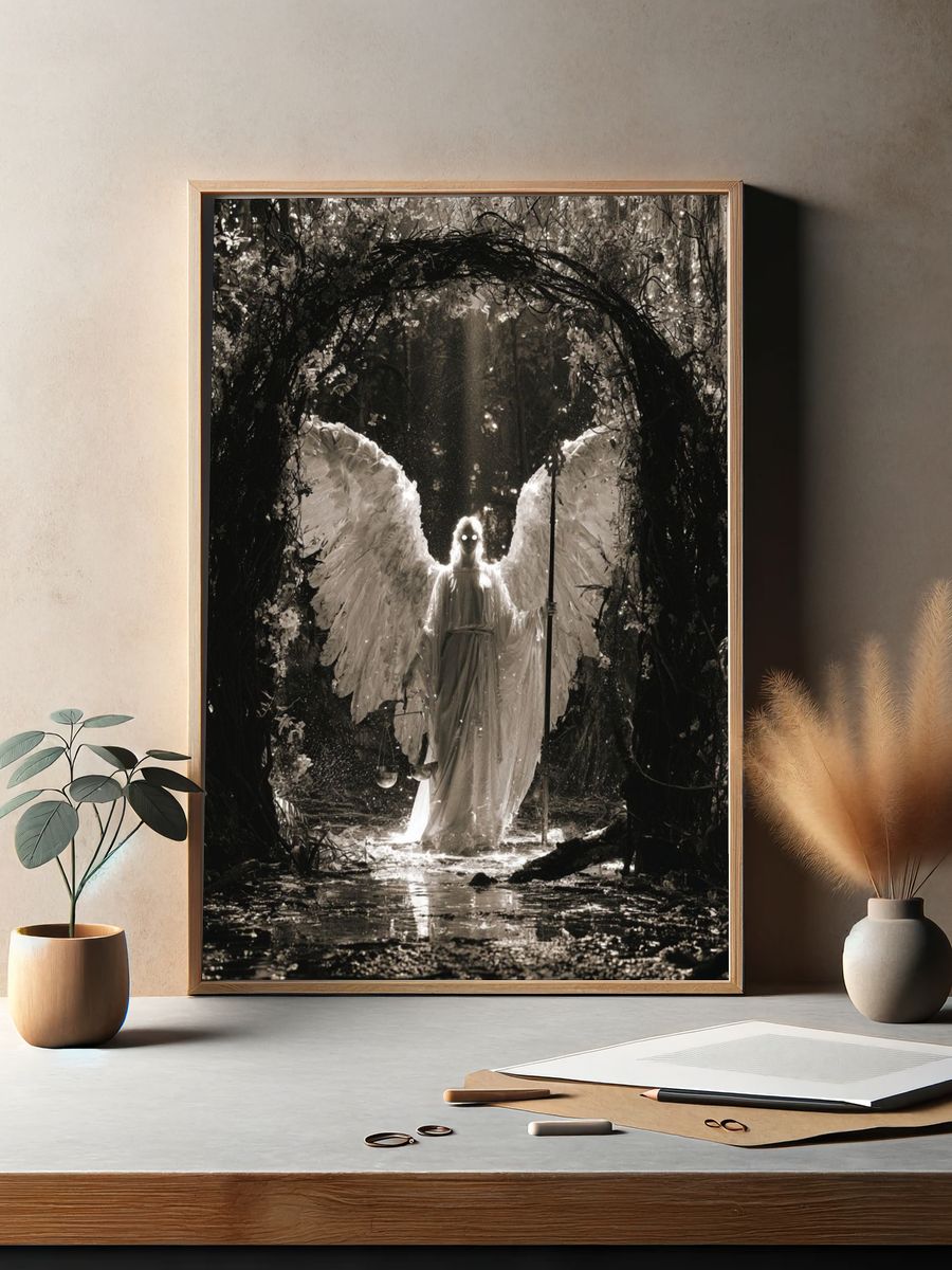 Forest Angel — Surreal Print. — room view 2