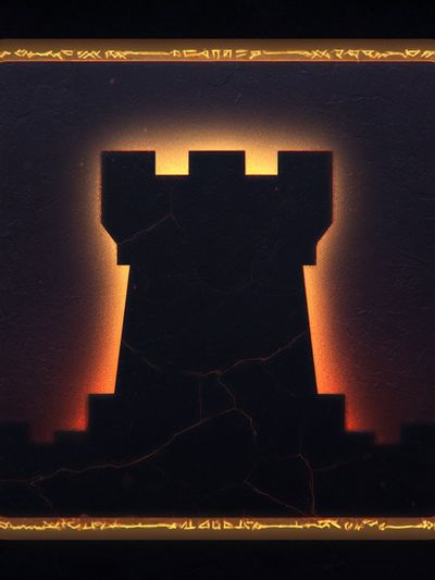 Glowing Castle Silhouette Fantasy Print. poster