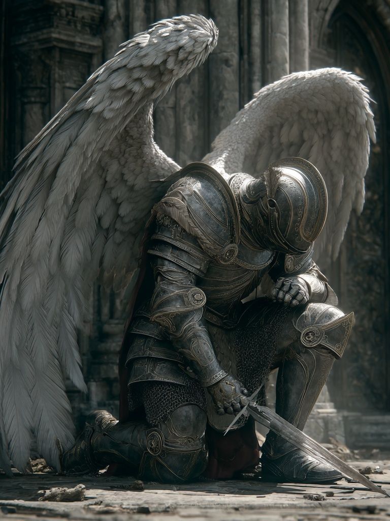 Fallen Angel Fantasy Art Print. poster detail