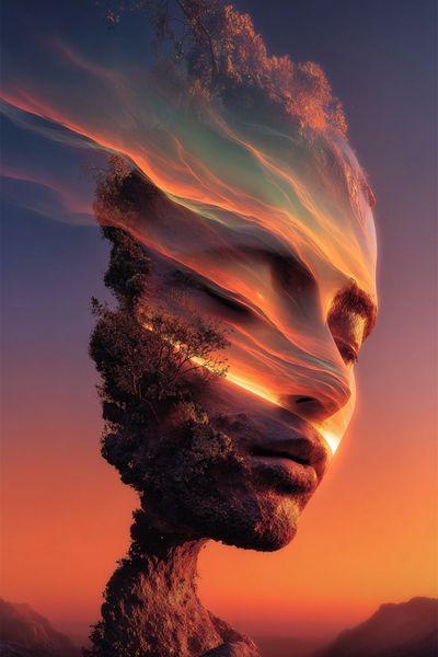 Ethereal Face in Nature — Fine Art Print. poster print