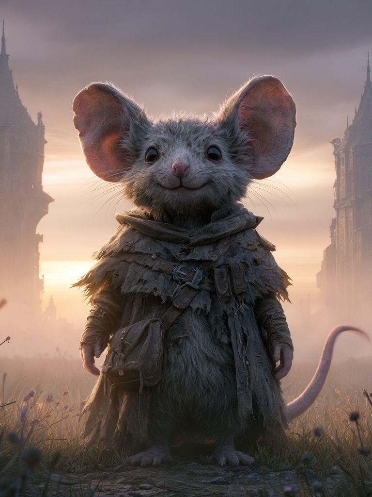 Fantasy Mouse at Dawn Poster. poster — illustration art