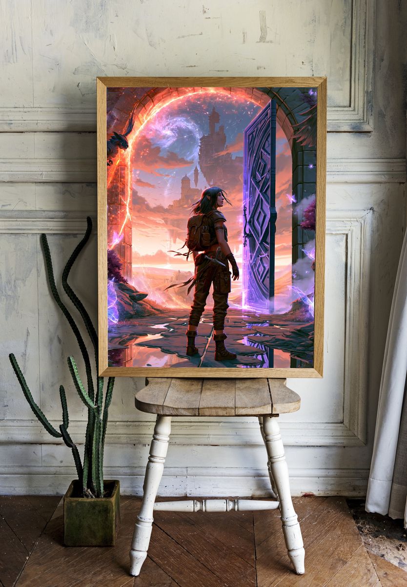 Fantasy Portal Explorer Poster. room preview