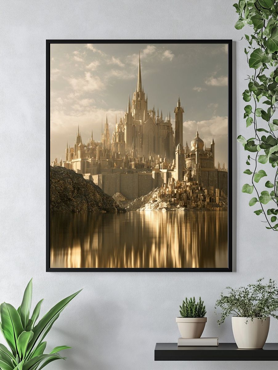 Golden Fantasy Castle Poster. — room view 4