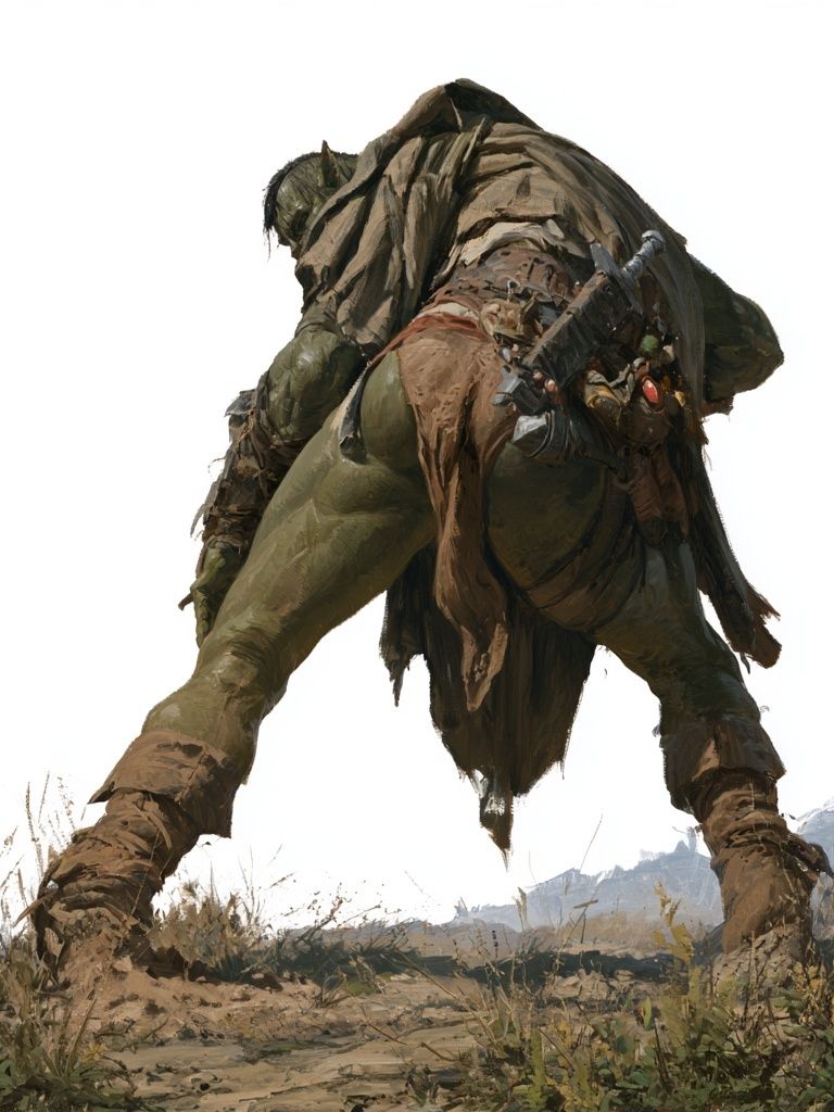 Fantasy Orc Warrior Illustration Poster. poster detail
