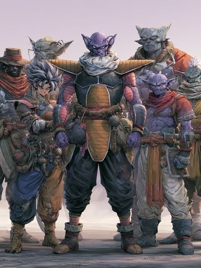 Fantasy Warrior Squad Illustration Poster. poster