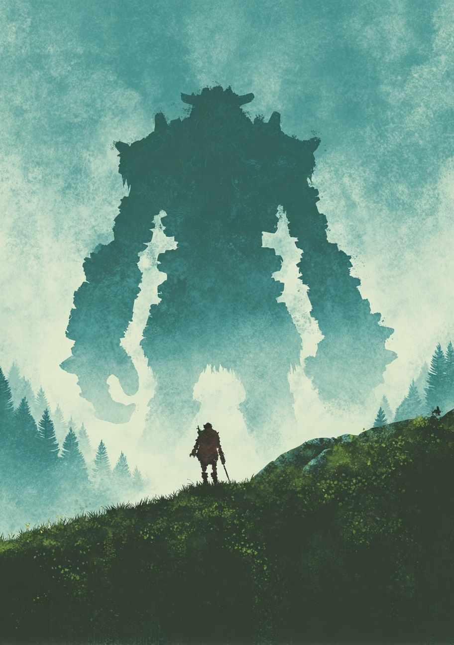 Giant Guardian — Fantasy Illustration Print. poster detail