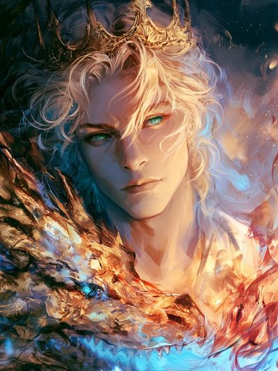 Crowned Fantasy Portrait Print. poster