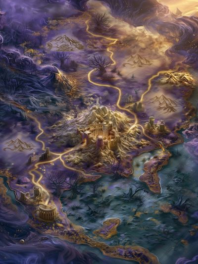 Fantasy Realm Map Poster.