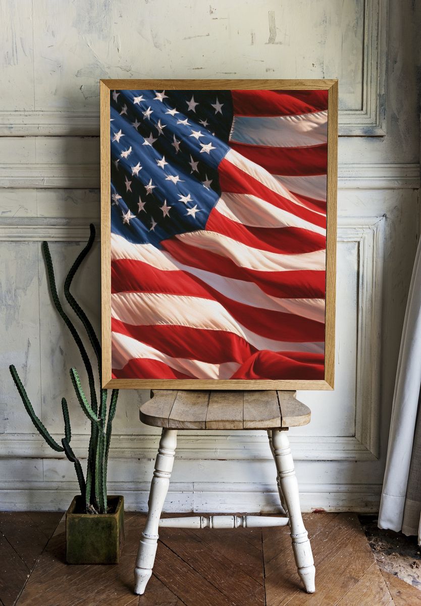 American Flag — Fine-Art Print. — room view 1