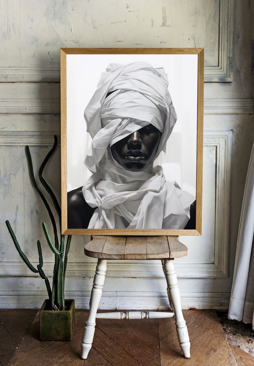 Wrapped Portrait Fine-Art Print. — room view 1
