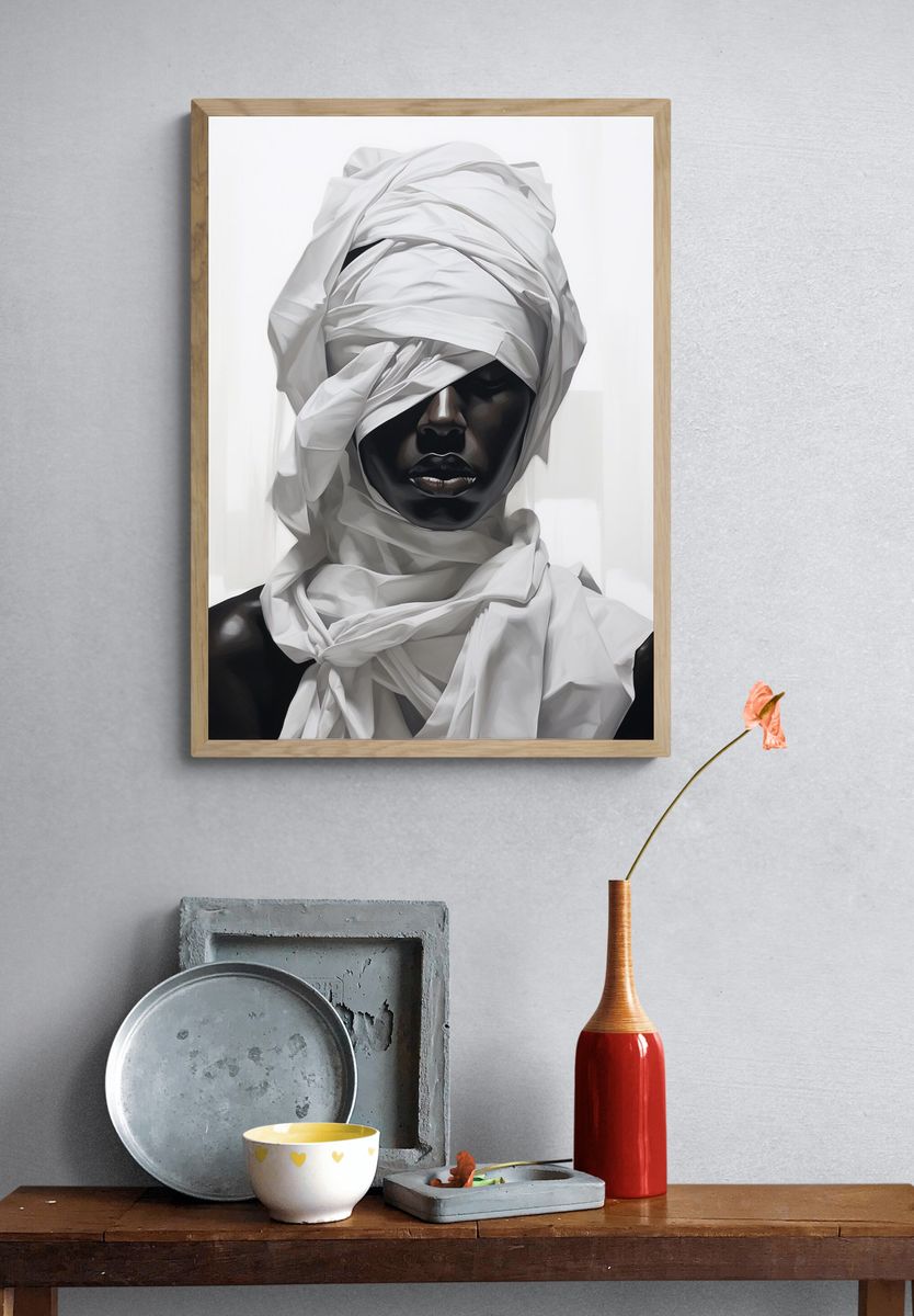 Wrapped Portrait Fine-Art Print. — room view 3