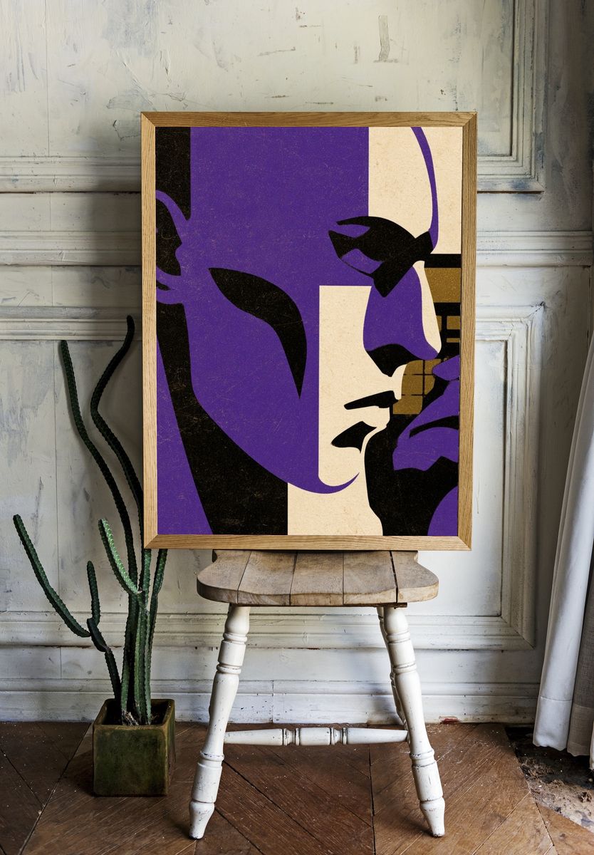 Purple Profile Abstract Poster. room preview