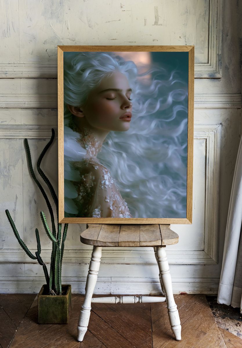 Dreamy Ethereal Portrait Print. — room view 1