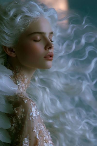 Dreamy Ethereal Portrait Print. poster print