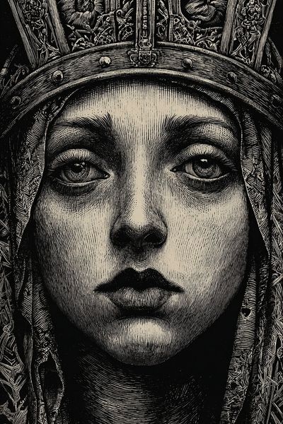 Mystic Queen Portrait Print. poster print