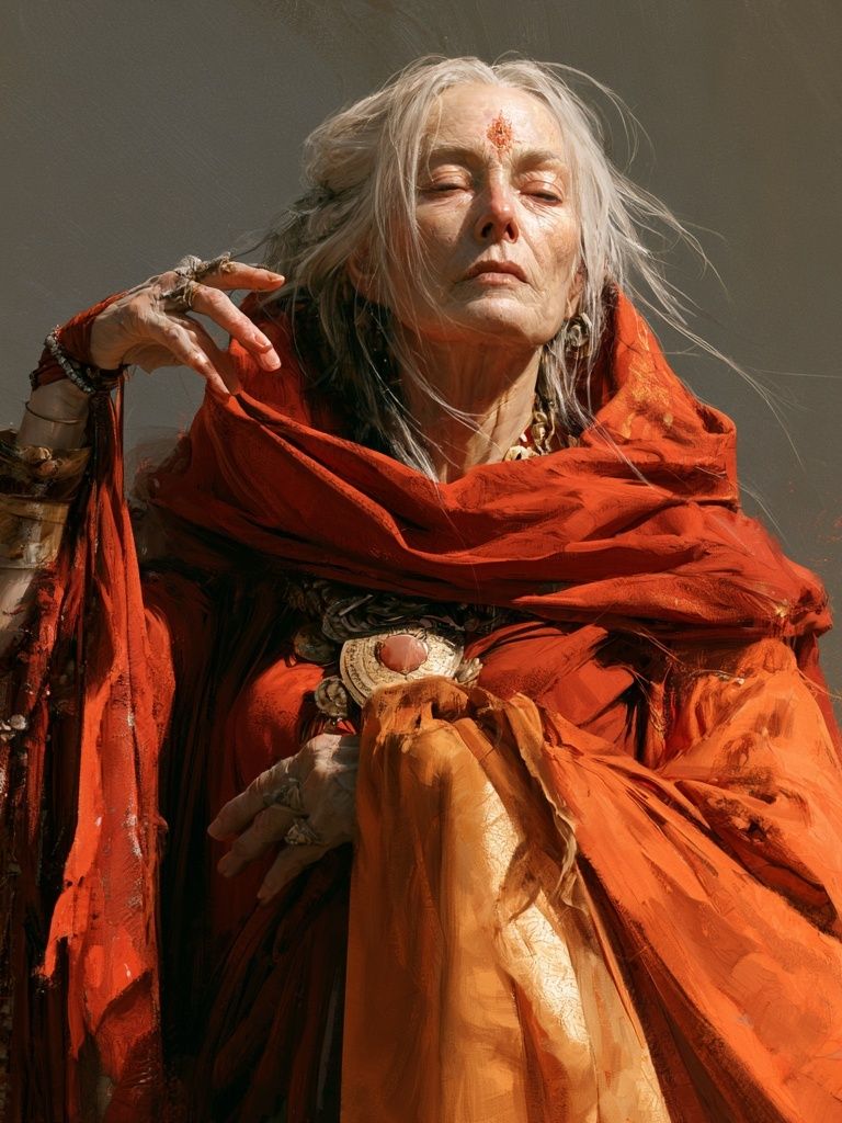 Mystic Elder Portrait Print. poster — fine-art art