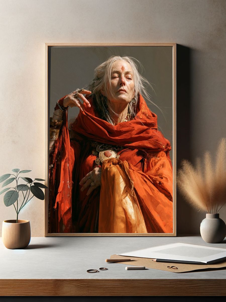 Mystic Elder Portrait Print. — room view 2