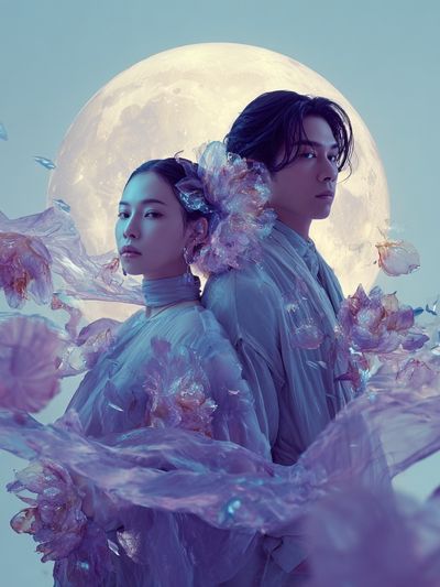Moonlit Embrace — Fine Art Print. poster print