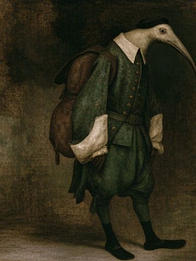 Plague Doctor Portrait Fine-Art Poster. poster detail