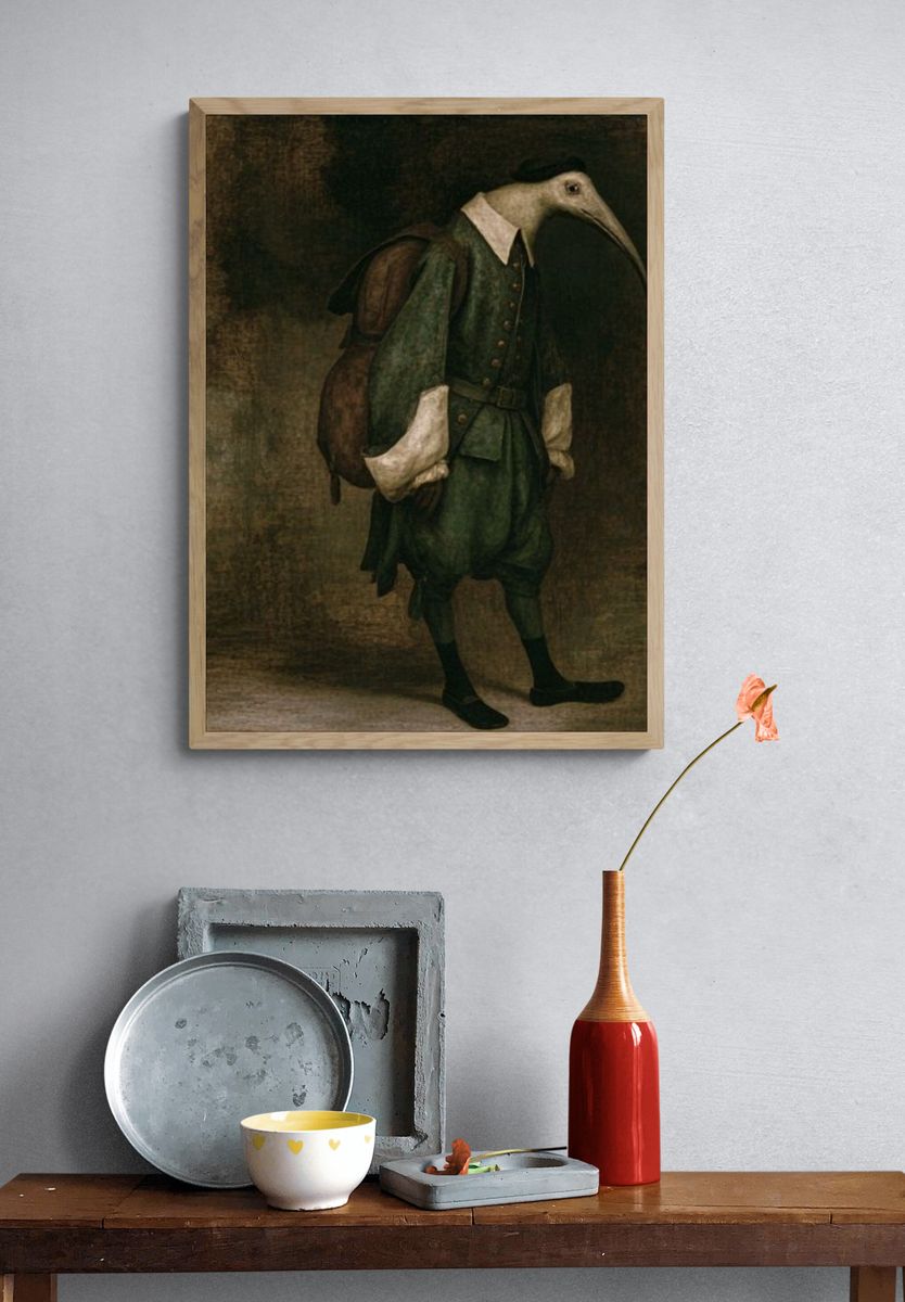 Plague Doctor Portrait Fine-Art Poster. — room view 3