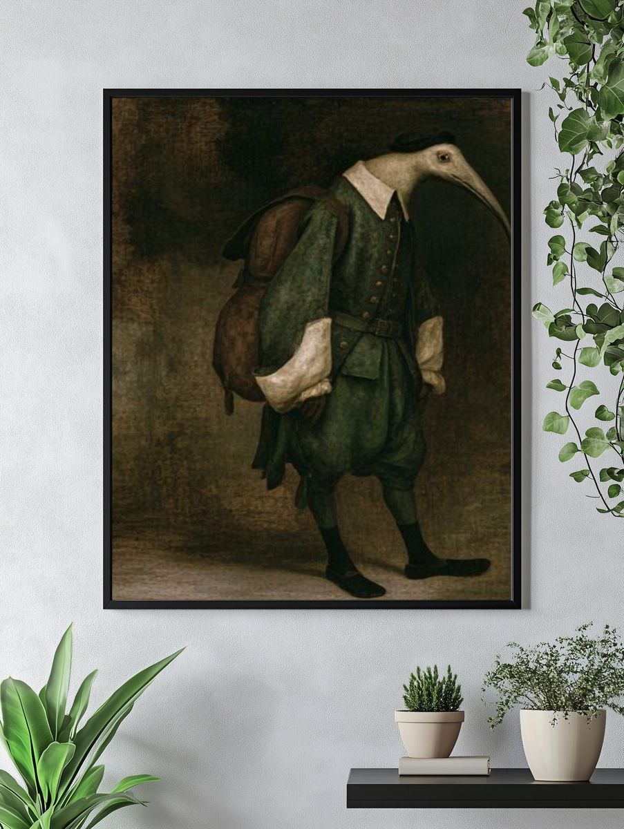 Plague Doctor Portrait Fine-Art Poster. — room view 4