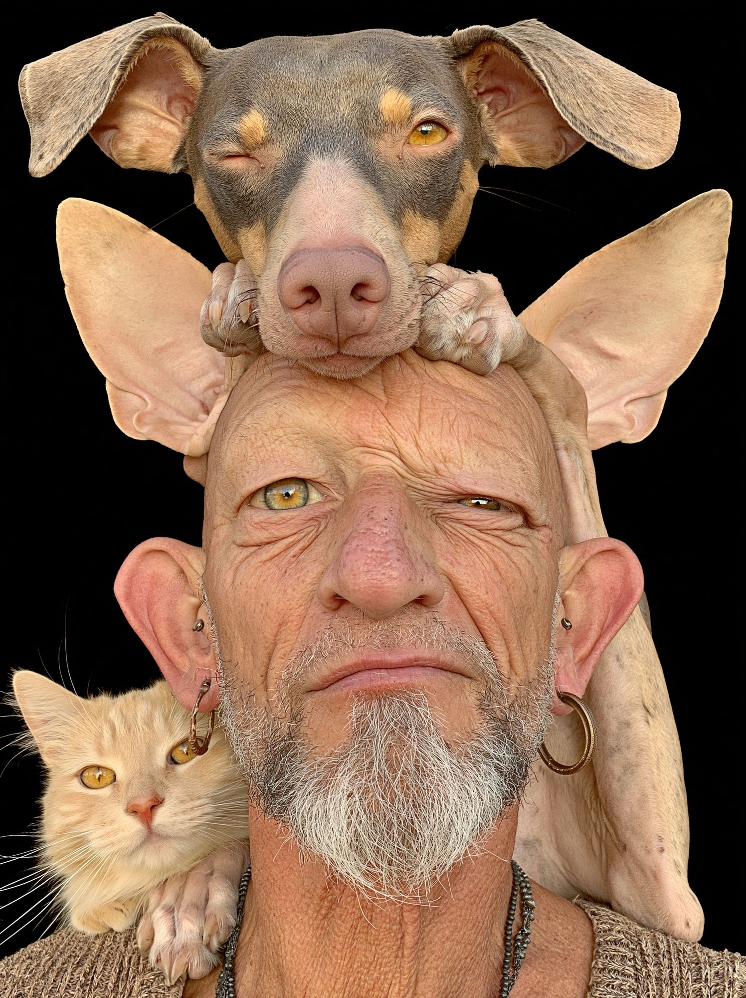 Surreal Pet Portrait Print. poster — fine-art art