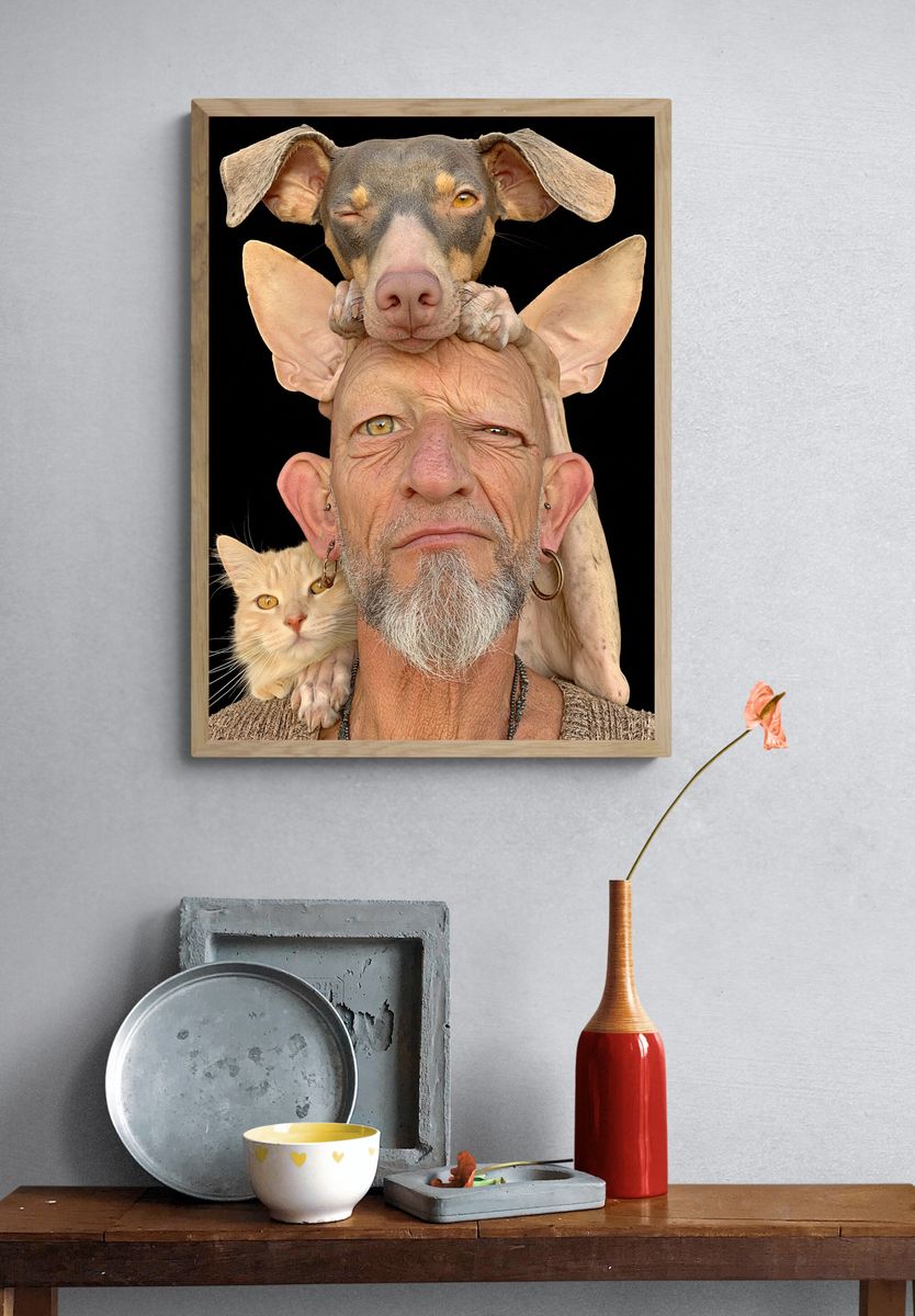 Surreal Pet Portrait Print. — room view 3