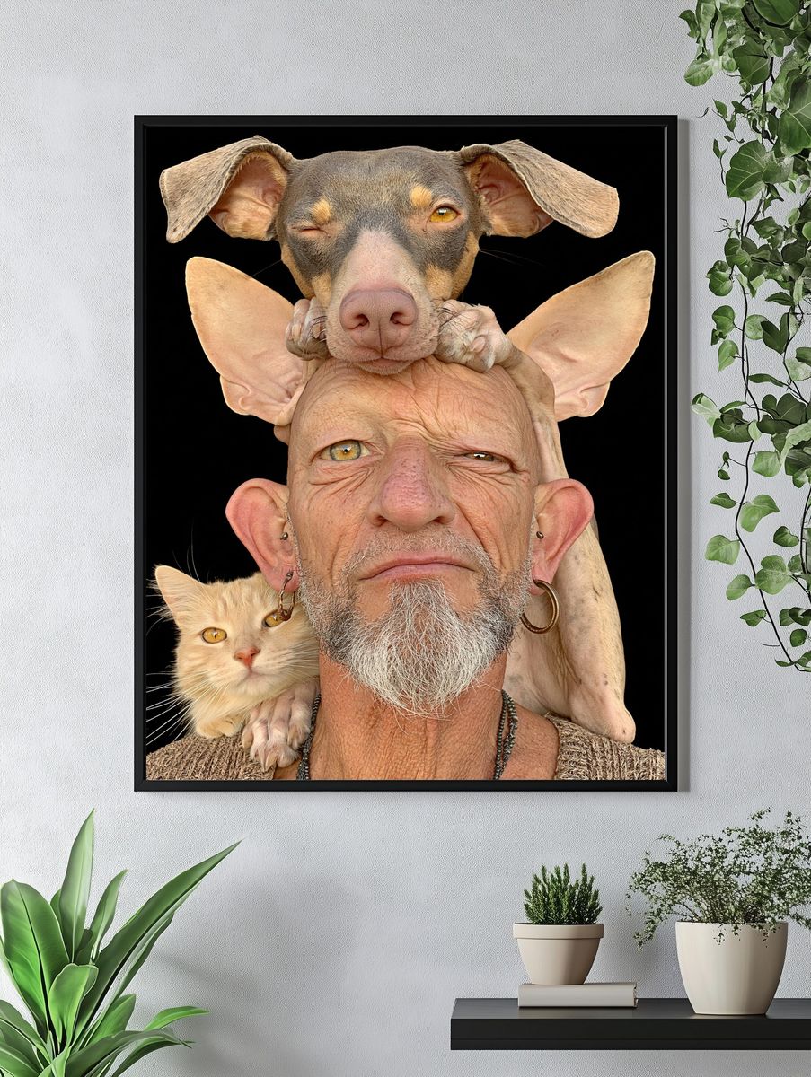 Surreal Pet Portrait Print. — room view 4