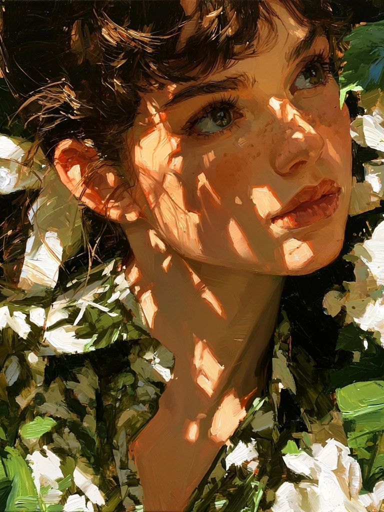 Floral Portrait — Fine-Art Print. poster detail